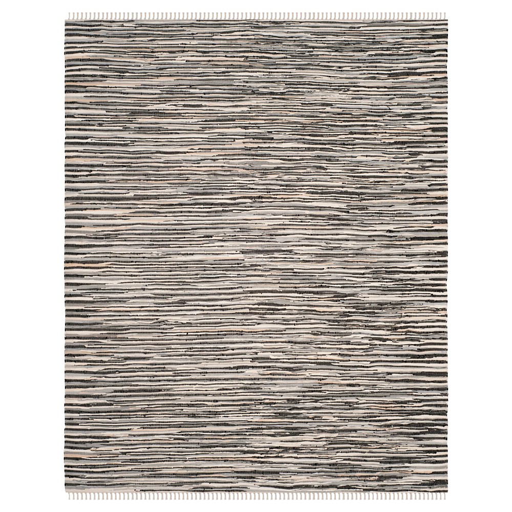 8'x10' Riverbank Woven And Flatweave Rug Black/Multi - Safavieh