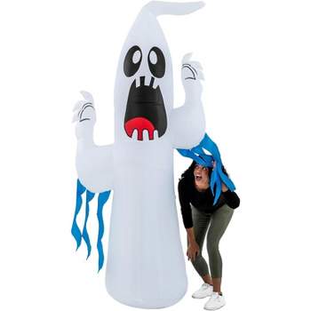 Joiedomi 8ft Halloween Ghost with Ice Light and Blue Ribbon