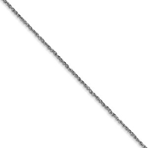 Black Bow Jewelry 1.1mm, 14k White Gold, Ropa Chain Necklace - 1 of 4