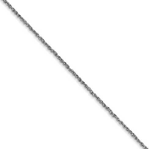 Black Bow Jewelry 1.1mm, 14k White Gold, Ropa Chain Necklace - image 1 of 4