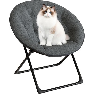 Comfy Oversized Saucer Chair - Plush Reading Lounger for Adults, Sturdy XL Frame, Foldable Accent Chair for Bedroom, Living Room & Dorm