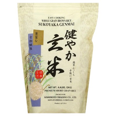 Shirakiku Sukoyaka Genmai Short Grain Whole Grain Brown Rice - 4.4lbs