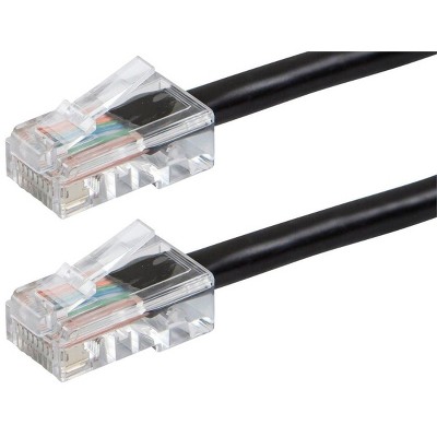 Monoprice Cat5e Ethernet Patch Cable - 7 Feet - Black | Network Internet Cord - RJ45, Stranded, 350Mhz, UTP, Pure Bare Copper Wire, 24AWG - Zeroboot