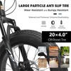 VASIP 20 Inch Fat Tire Bike 7 Speed Mountain Bike, Dual Disc Brakes,Carbon Steel Frame, Front Suspension, City Commuter City Bike for Adult - 4 of 4
