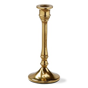 tagltd Vanessa Gold Aluminum Taper Candle Holder Candlestick Large, 3.0L x 3.0W x7.0H - 1 of 2