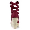 Allegra K Women's Lace Up Open Toe Platform Espadrille Wedge Sandals - 4 of 4