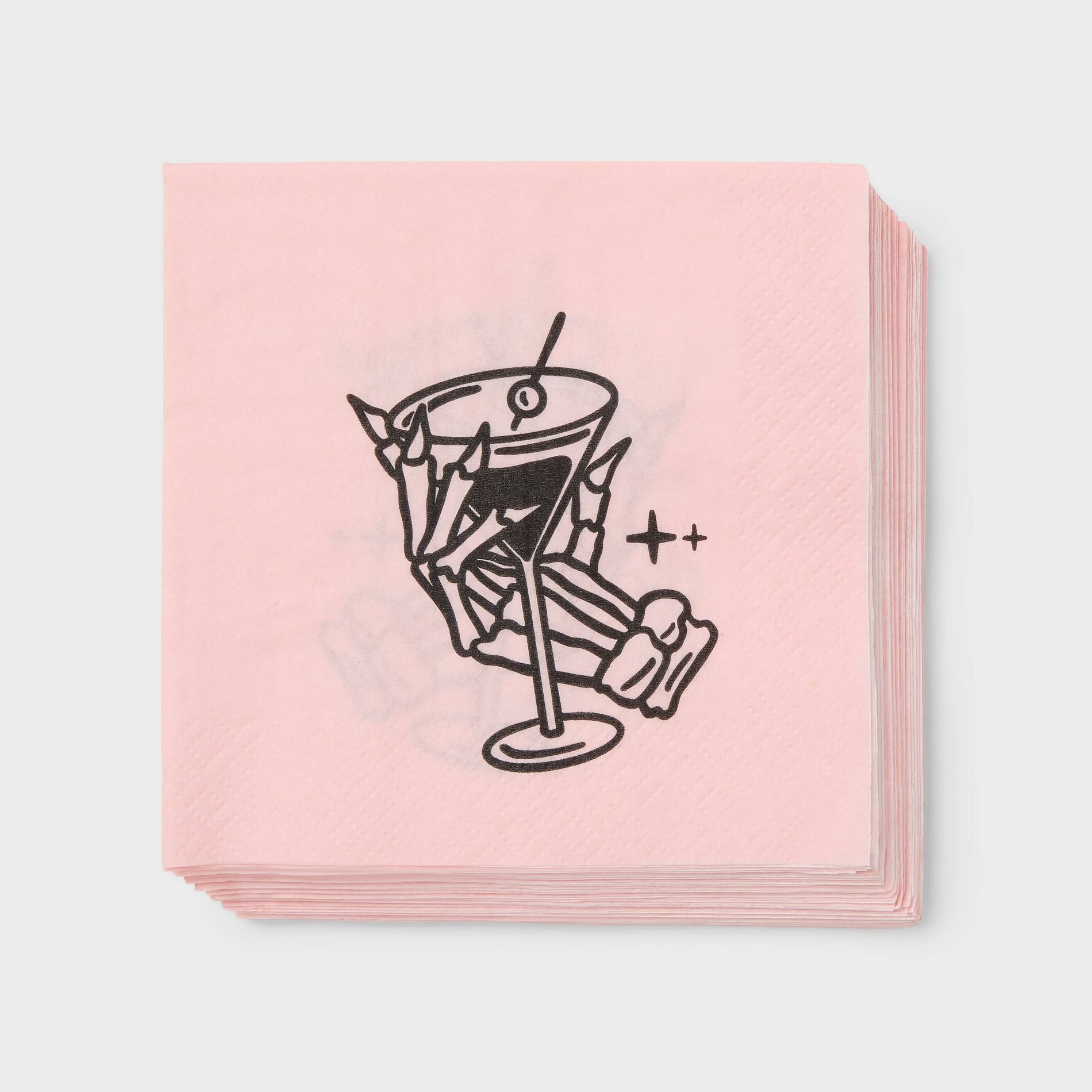 30ct Halloween Skeleton Martini Cocktail Napkins - Spritz™
