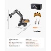 22-Channel Remote Control Excavator, 1:14 Scale RC Digger with Metal Bucket, Lights & Sounds for Kids - 3 of 4