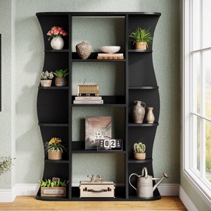 Hommoo 5-Tier Floor Standing Bookshelf Black - 1 of 4