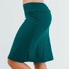 Calypsa Women's Chlorine Resistant High Waisted Knee Length Swim Skirt With Attached Bike Shorts - 2 of 4