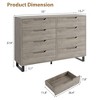 Dresser, Freestanding Horizontal Drawer with Storage, Wooden Closet Chest Storage - 2 of 4