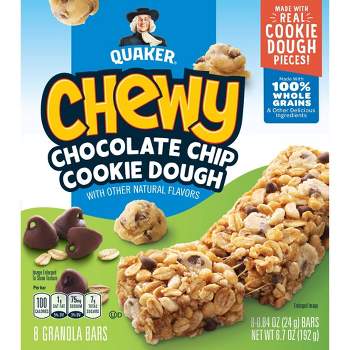 Quaker Chewy Chocolate Chip Cookie Dough Granola Bars - 8ct/6.7oz