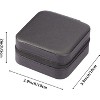 Portable PU Leather Jewelry Box for Travel, Small Jewelry Case Organizer for Rings, Earrings, Necklaces & Bracelets, Black - 4 of 4