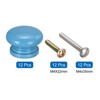 Unique Bargains Smooth Surface Round Wood Knobs with Screw for Drawer 12 Pcs - 3 of 4