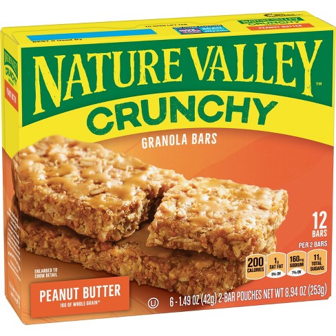 Nature Valley Crunchy Peanut Butter Granola Bars 6ct Target