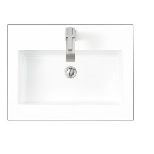 James Martin Signature Vanities & 23.6" Single Sink Top, Glossy White - 1 of 1