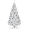 Tangkula 6ft White Artificial PVC Christmas Tree Festive Winter Tree w/ Stand - 2 of 4