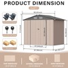 6x8 FT Outdoor Storage Shed with Lockable Door, Metal Garden Shed, Utility Galvanized Steel Shed, Patio Backyard Tool Storage,Bike Storage,Lawn Mower - 4 of 4