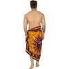 LA LEELA Men's Sarong Beach Cover-Up Beachwear Wraps One Size Brown N903 - 3 of 4