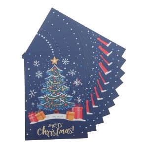 Unique Bargains Christmas Greeting Card Multicolored 4.5x3.1 Inch 10Pcs - 1 of 4