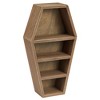 Juvale Coffin Shaped Shelf, Spooky Gothic Home Decor for Tabletop, Bookshelf, Bathroom, Bedroom, Brown, 7.7x14x3.15 in - 4 of 4