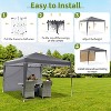 10x10 Pop Up Canopy with 4 Sidewalls, Outdoor Portable Instant Canopy Waterproof Tent, Versatile Gazebo for Camping, Outdoor Parties, Backyard - 4 of 4