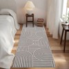Modern Machine Washable Abstract Area Rug Non Slip Non Shedding Soft Striped Floor Cover Low Pile Foldable Accent Indoor Rug for Living Room Bedroom - 3 of 4