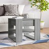 vidaXL Coffee Table White Engineered Wood Medium Coffee Table Square - 2 of 4