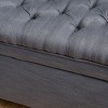 Okak Luxury ButtonTufted Storage Ottoman Bench Ottoman Foot Rest with Hidden Storage and Birch Wood Legs Bed Bench for Bedroom,Entryway, Gray - 4 of 4