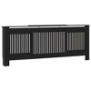 vidaXL MDF Radiator Cover Black 80.7" - 2 of 4