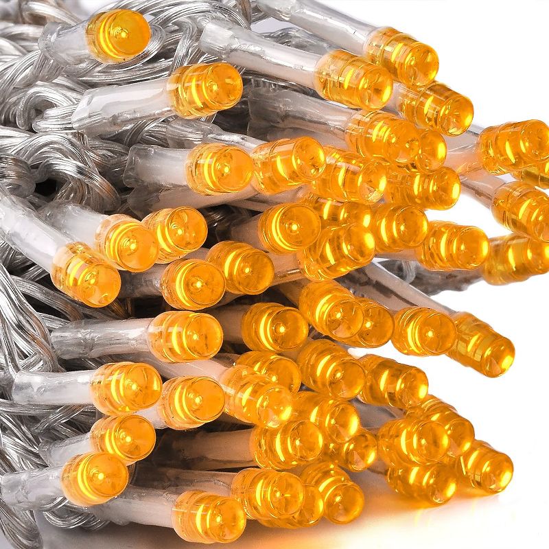 Joiedomi 300 Orange LED Clear Wire String Lights, 8 Modes, 1 of 5