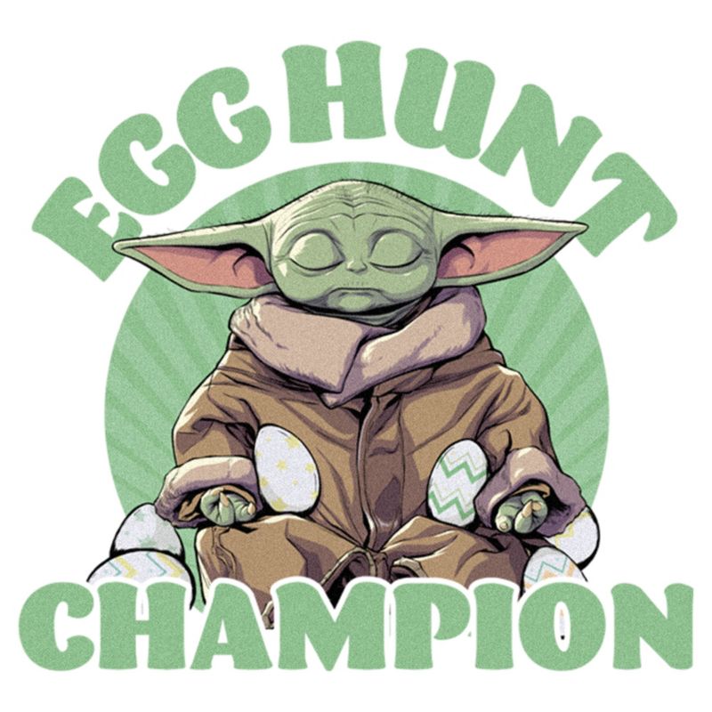 Girl's Star Wars: The Mandalorian Easter Grogu Egg Hunt Champion T-Shirt, 2 of 5