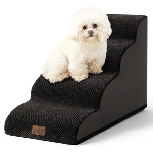 Cozy Kiss PetSafe Curved Dog Stairs – Foam Ramp for Small Pets, Non-Slip Ladder for Bed & Sofa with Waterproof Cover - 1 of 4