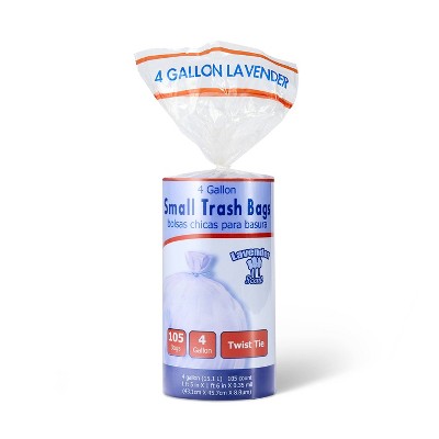 Simplify 4 Gallon Twist Tie Small Trash Bags - Lavender, 50 ct - Yahoo  Shopping