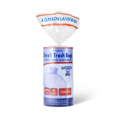 Glad Small Twist-Tie White Trash Bags, Fresh Clean Scent with