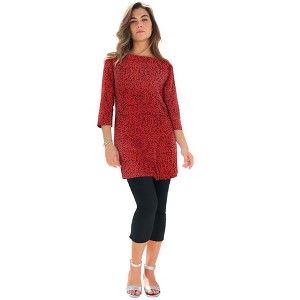 Roaman's Plus Size Cotton Ultimate Boatneck Tunic With Side Slits - 1 of 4