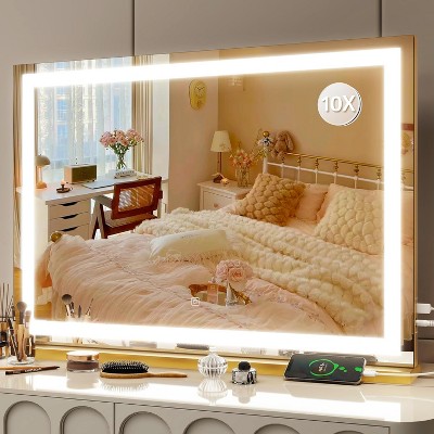 Vanity Mirror with Lights, Makeup Mirror with Smart Touch Control, 3-Color Dimmable Lighting, for Vanity Desk Tabletop