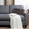 12x20-in. Plush Lumbar Pillow  Luxury Accent Pillow Insert and Shag Glam Cover Set  for Bedroom or Living Room by Lavish Home (Gray) - 4 of 4