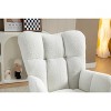 Wooakway Teddy Fabric Rocking Chair With Adjustable Footrest - 2 of 4
