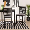 Set of 2 Deanna Fabric Counter Height Barstool Gray/Dark Brown - Baxton Studio: Upholstered Rectangle, Rubberwood Frame, 25.4" Seat Height - 3 of 4