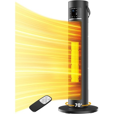 SUGIFT Space Heater for Indoor Use 1500W Electric Tower Heater 26" Oscillating Ceramic Heater with Remote