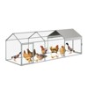Large Metal Chicken Coop, 120" x 40" x 40" Chicken Run with Cover, Outdoor Walk in Poultry Cage, Metal Chicken Coop for Yard Farm Duck Rabbit Hen - 2 of 4