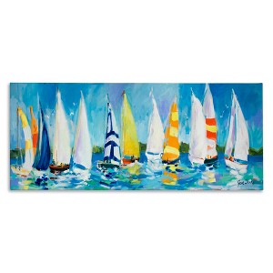 Stupell Industries Regatta Sailboat Fleet, 30" x 13" - 1 of 4
