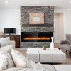 Costway 60'' Electric Fireplace Recessed Ultra Thin Wall Mounted Heater Multicolor Flame - 2 of 4