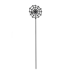 Transpac Metal Spider Web Yard Stake Decorative Halloween Garden Stake for Outdoor and Tabletop Use - 1 of 1