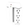 Helios 5-Outlet Wall Tap Surge Protector with 2 USB Charging Ports in White - 2 of 4