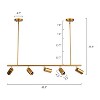 Rennnsan Linnova 50" W 5 -Light Dimmable Modern Linear Kitchen Island Pendant in Black & Bronze & White & Gold - 3 of 4