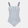 Women's Striped Square Neck One-piece Swimsuit - Cupshe - 4 of 4