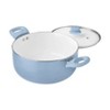 LunaLulink 12pc Ceramic Cookware Set; Blue Linen - 4 of 4