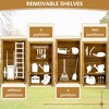 GDFStudio Newman Modern 63" Outdoor Fir Wood Storage Shed with Door Lock and 2 Removable Shelves - 4 of 4